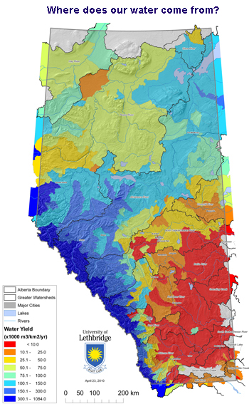 Map - Where does our water come from in Alberta?