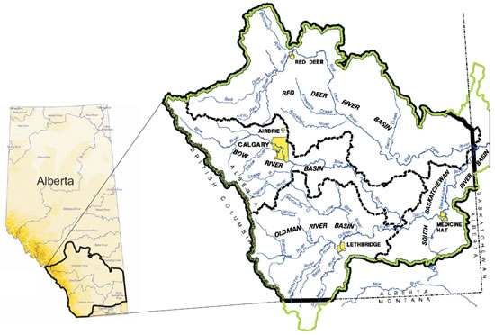 South Saskatchewan River Basin Map