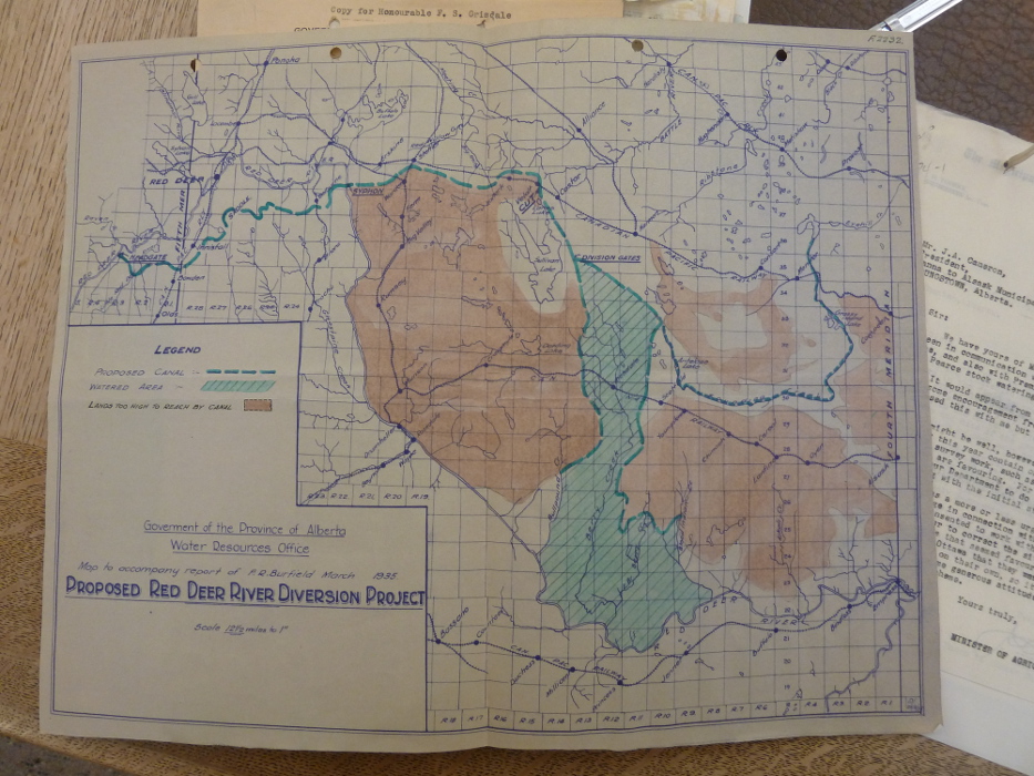 The 1935 Red Deer Diversion Project Map