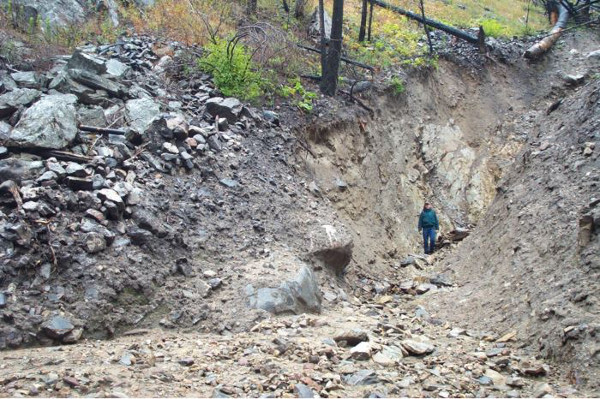 Burned Hillslope Erosion Montana 2016